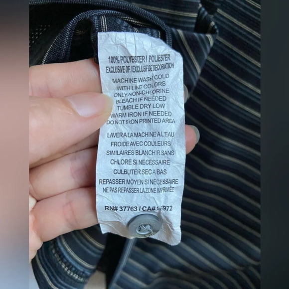 PGA Tour Golf stripe polo air flux shirt Sz L - Picture 4 of 6